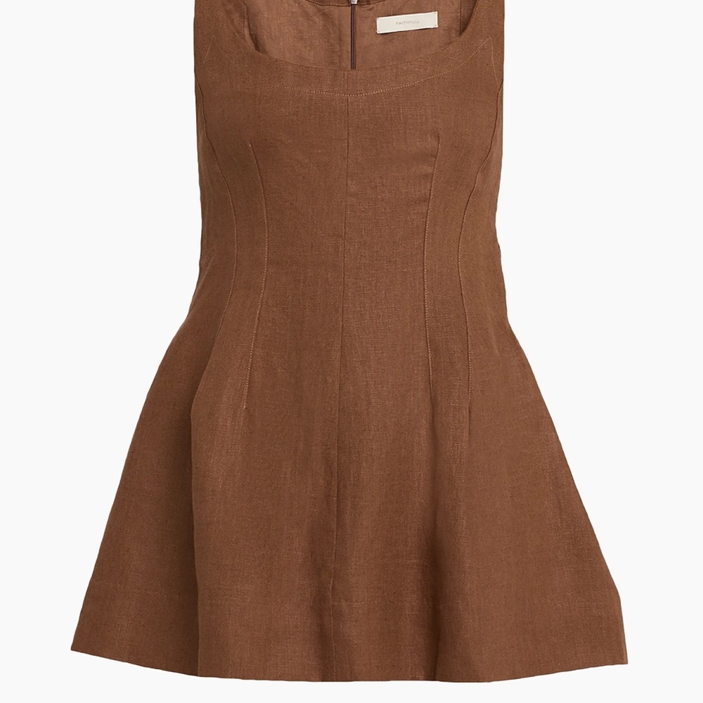 Faithful the Brand Syna Linen Peplum Top